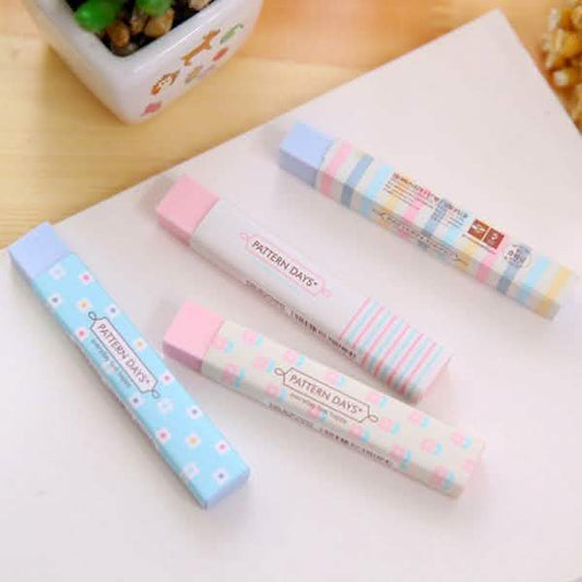 6-Pack: Stationery Supplies Kawaii Candy Color Eraser