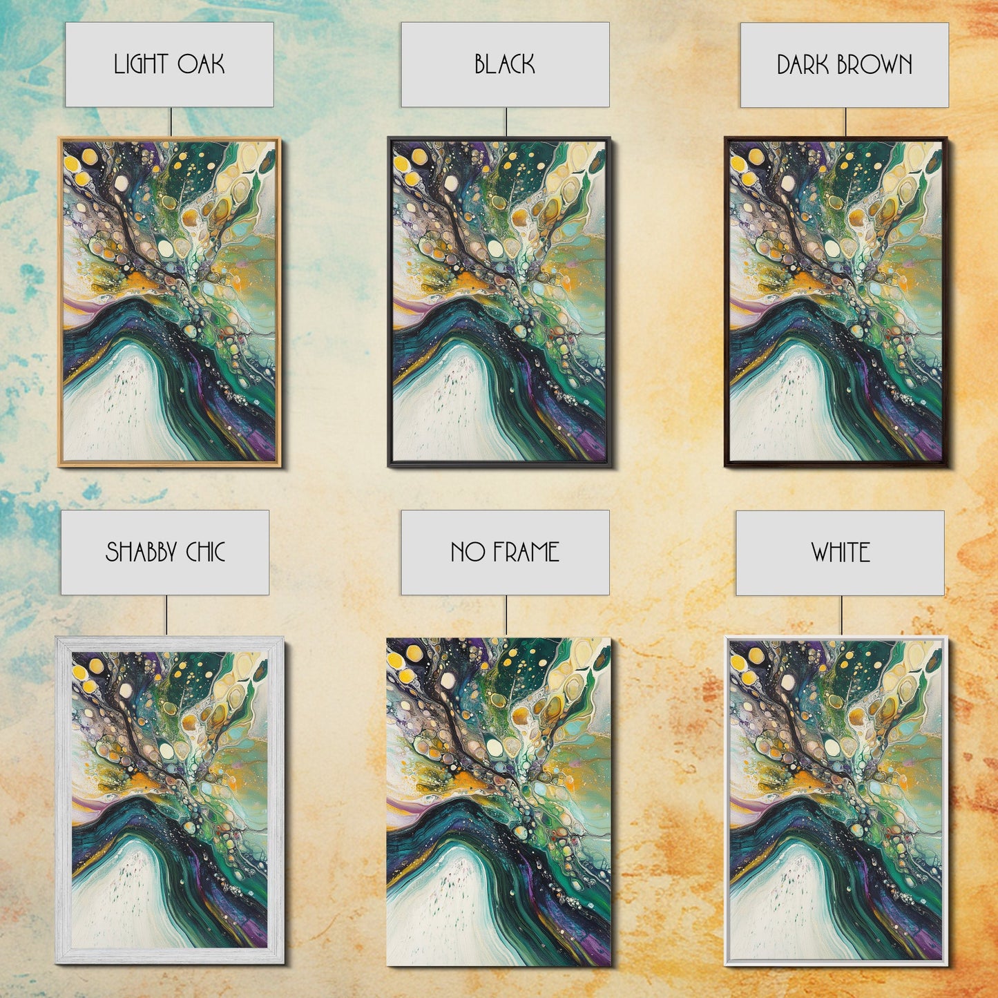 Abstract Swirling Colors Canvas Print Modern Fluid Art, Boho Home Decor, Living Room Accent, Unique Gift, Office Wall Art