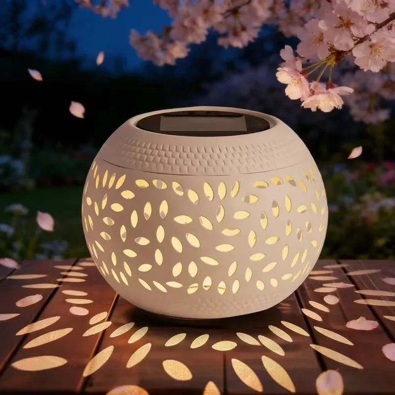 Solar Garden Lantern Outdoor Metal Solar Table Light Desktop Decorative Waterproof Solar Powered LED Light for Desktop Yard Path