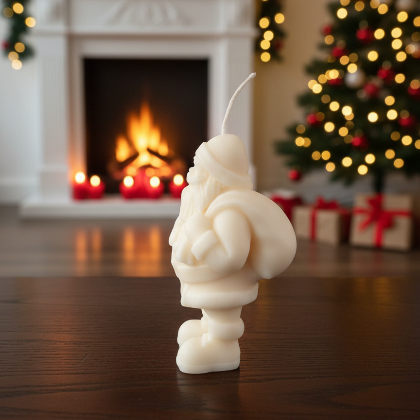 Santa Candles for Festive Decor and Holiday Spirit