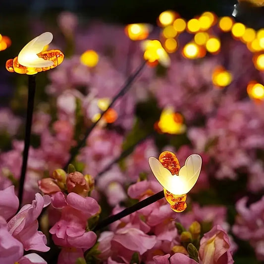 Solar 6/8-Head Bee LED Garden Light Outdoor Waterproof Decorative Lights,Landscape Lighting For Garden,Yard,Lawn,Pathway,Terrace