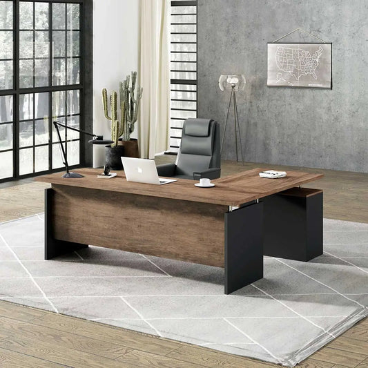 Harwood · Small L-Shaped Executive Desk