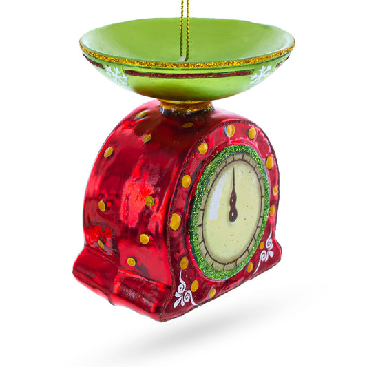Kitchen Food Scale Glass Christmas Ornament