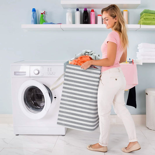 Large Foldable Tall Laundry Basket Storage Basket
