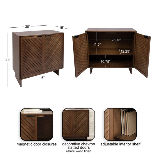 Mezzeta Wood Floor Storage Cabinet