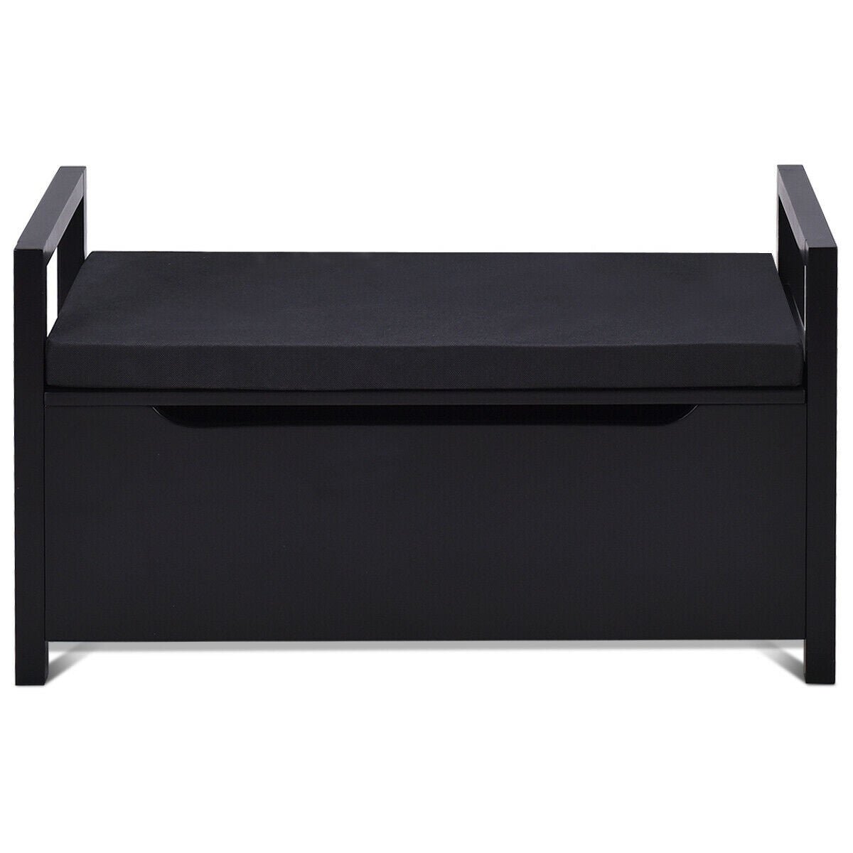 34.5 ×15.5 ×19.5 Inch Shoe Storage Bench with Cushion Seat for Entryway