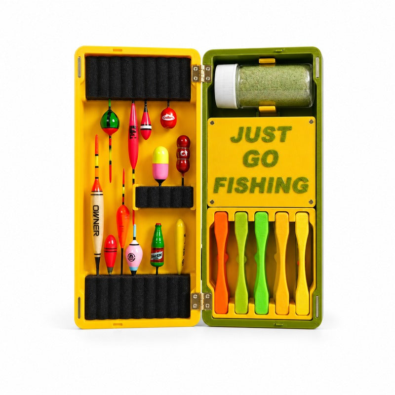 Micro Fishing Multifunction Rig Organizer Box Set - Compact Tackle Storage, Floats&Baits Not Included