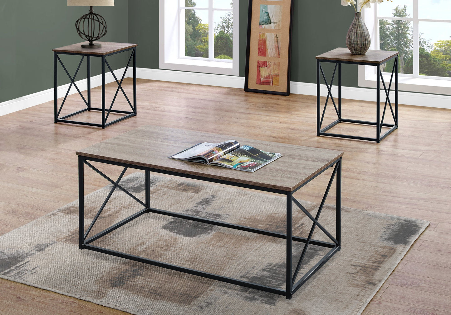 3-Piece Table Set - Coffee, End, Side, Accent