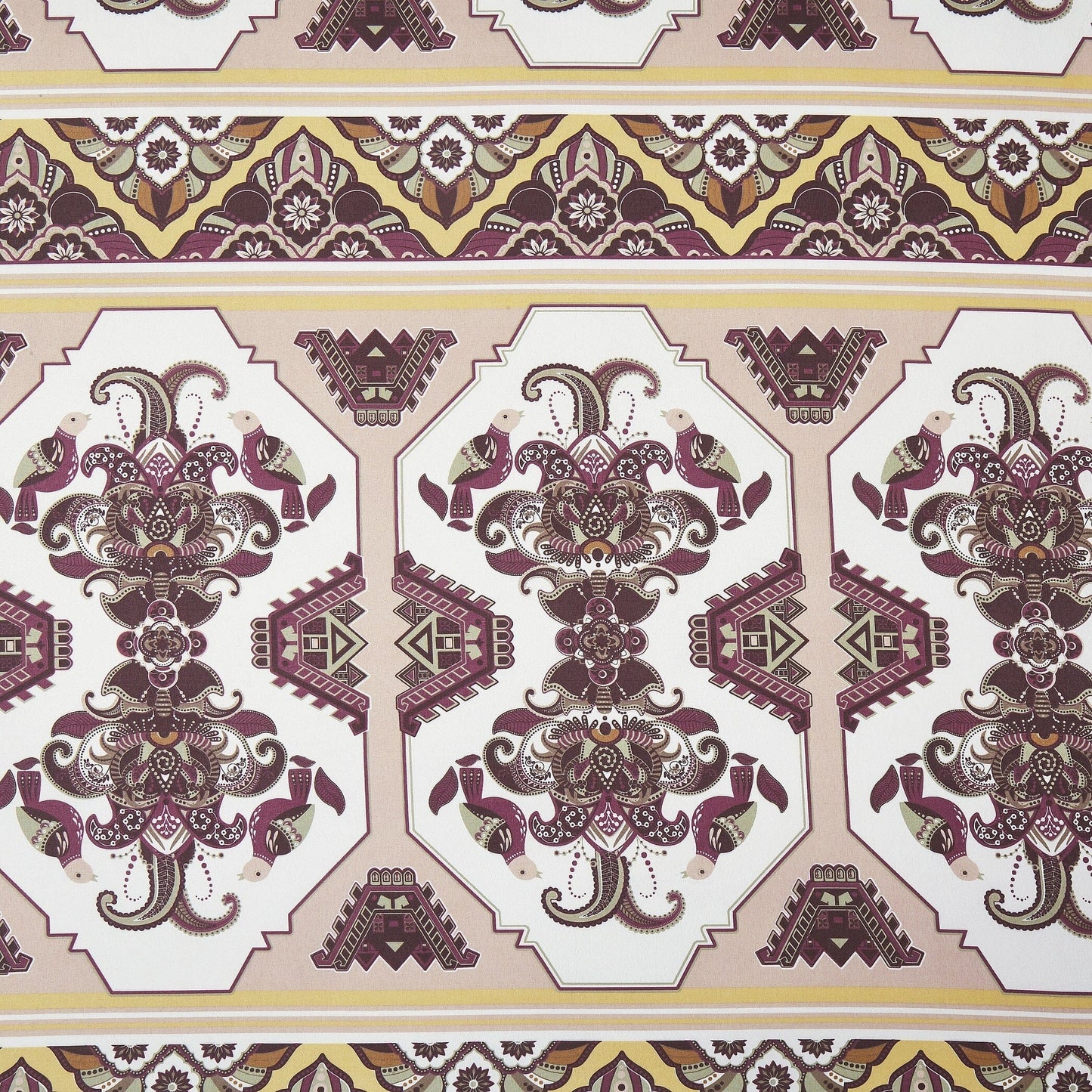 DaDa Bedding Majestic Oriental Kilim Fitted Sheet - w/ Pillow Cases Royal Persian Traditional Design Intricate Ornate Ornament Print