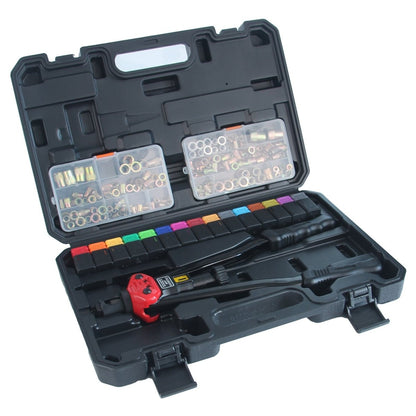 16" Rivet Nut Gun Kit Nut Sert Rivnut Tool With 15pcs Metric and UNC Mandrels