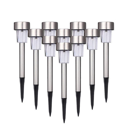 Garden Premium LED Solar Luxury Stainless Steel Lights For Yard Pathway Walkway More Pieces Outdoor