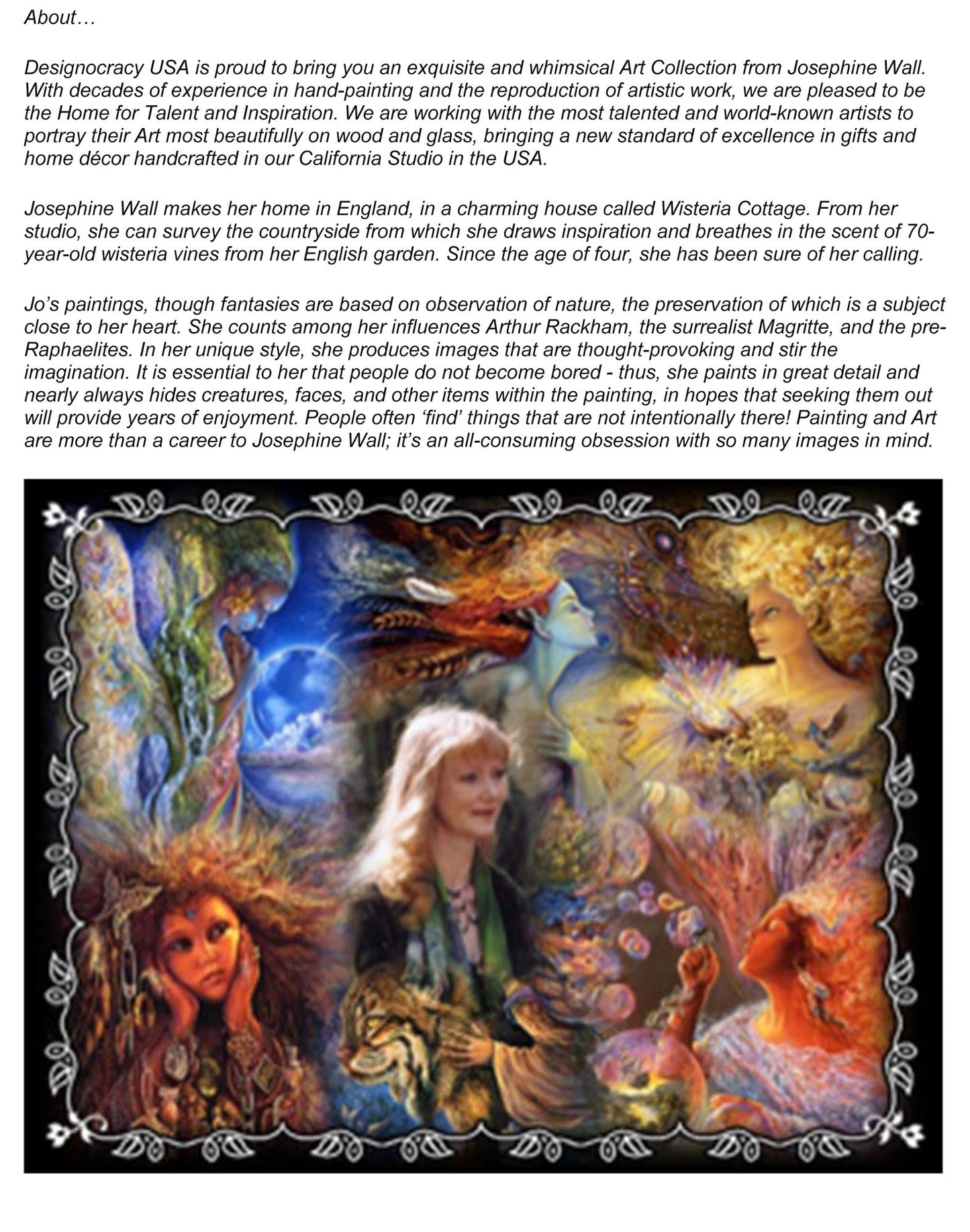 Hat of Timeless Places Wall Hanger by Josephine Wall - Christmas Decor - 845616H-JW