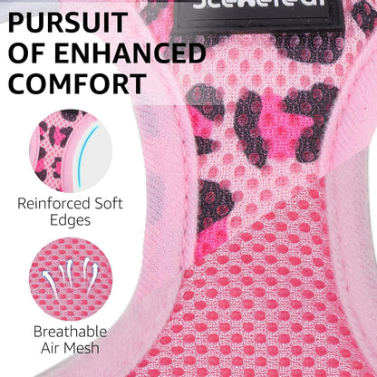 Cat Harness and Leash Set Escape Proof Reflective Mesh Vest