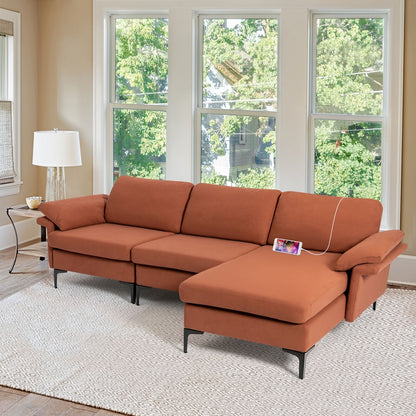 43.5" Coffee Table 2-Tier with Open Storage Shelf