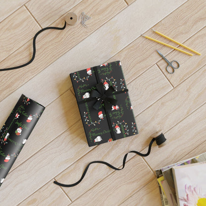 Cat Pun Christmas Gift Wrap Roll for Purr-fect Holiday Gift Giving