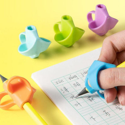 15 Pcs School Students Writing Pencil Pen Holder Children Kids Learning Practice Silicone Pen Aid Grip Posture Correction Device Ergonomic Grip Aid Writing Tool Posture Correction
