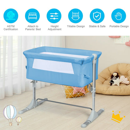 Travel Portable Baby Bed Side Sleeper Bassinet Crib with Carrying Bag