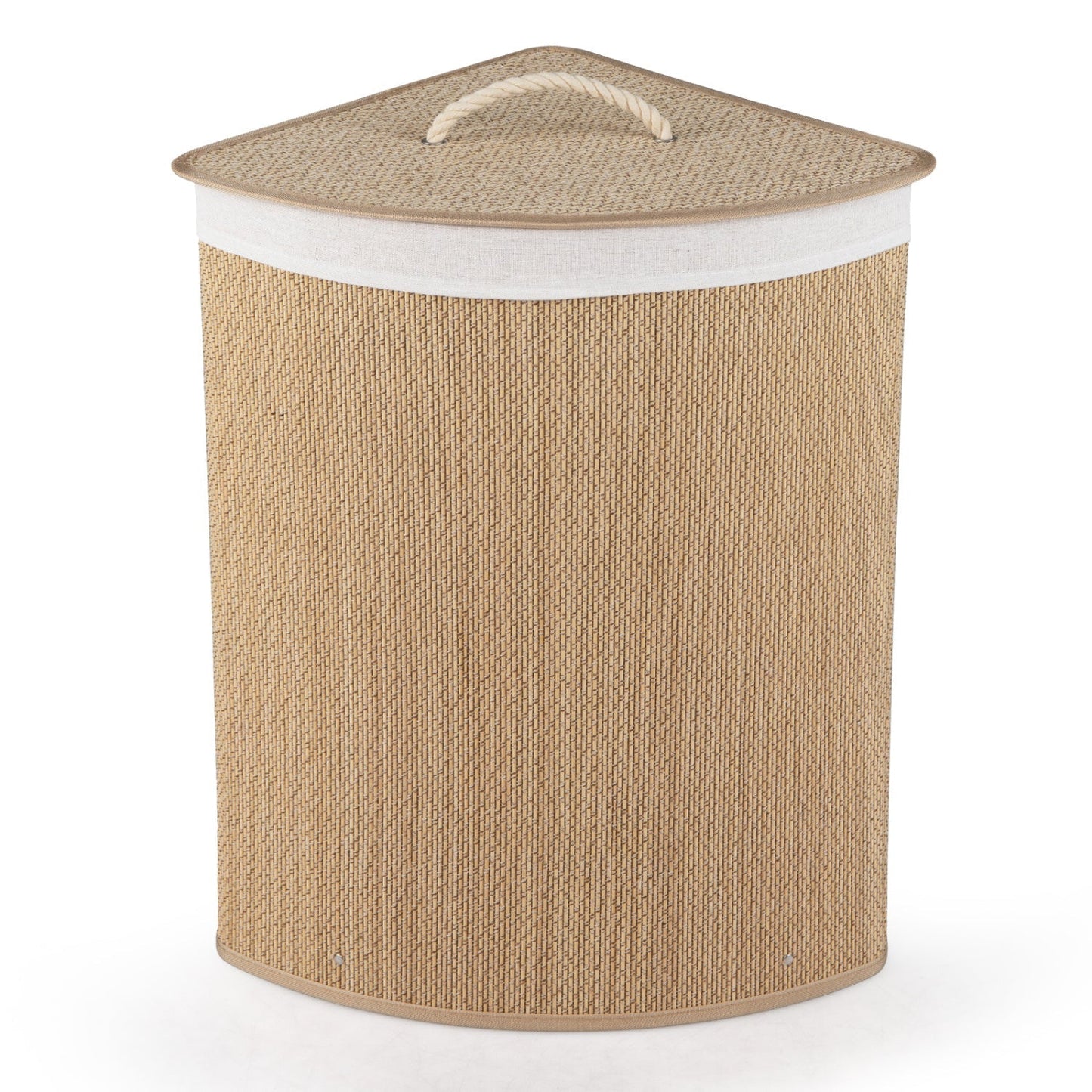 15 Gallon Bamboo Laundry Hamper with Removable Liner