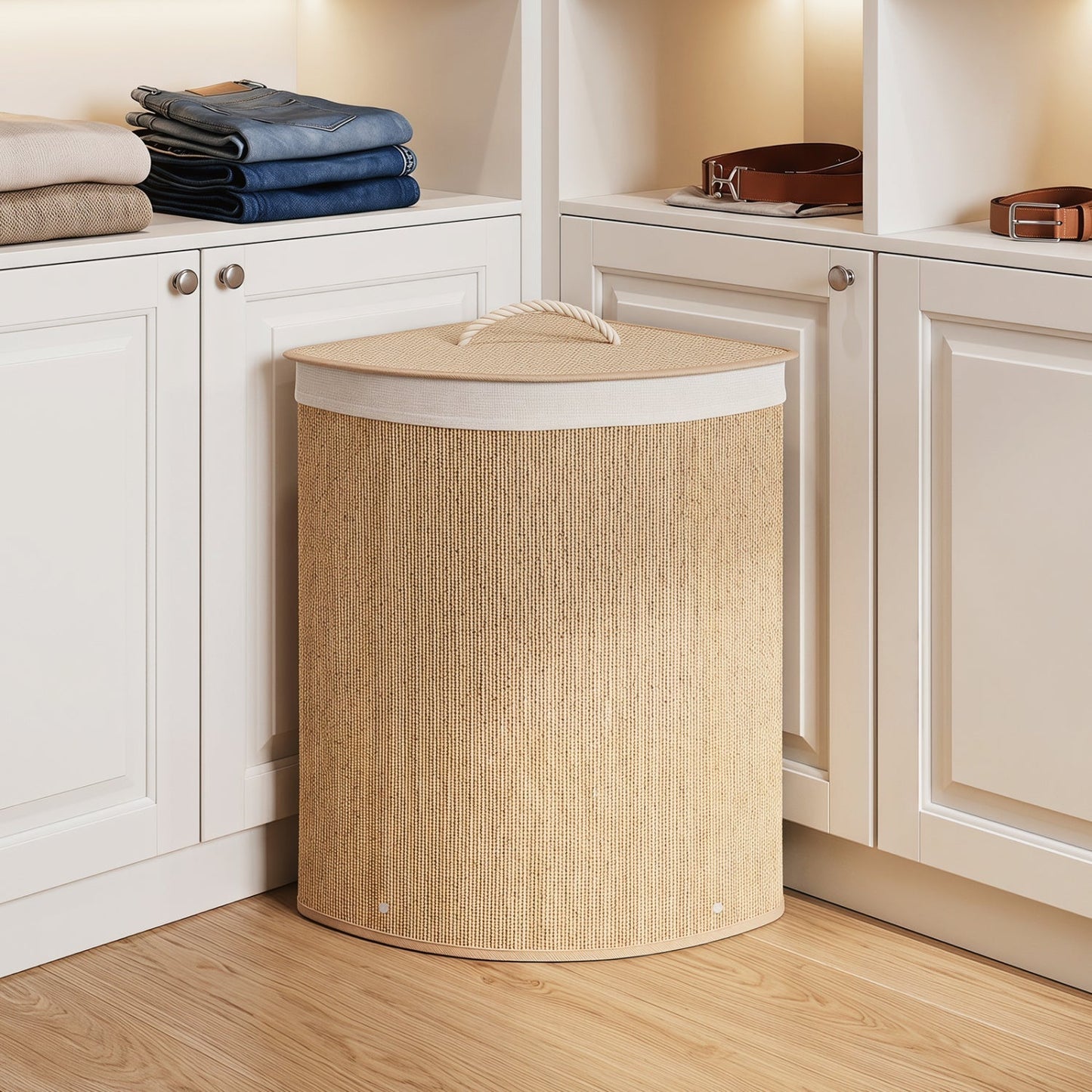 15 Gallon Bamboo Laundry Hamper with Removable Liner