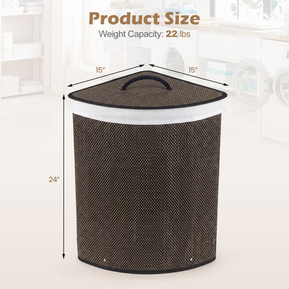 15 Gallon Bamboo Laundry Hamper with Removable Liner