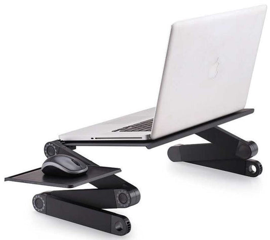"Folding Adjustable Bed Study Desk - Aluminum Alloy Notebook Computer Stand
