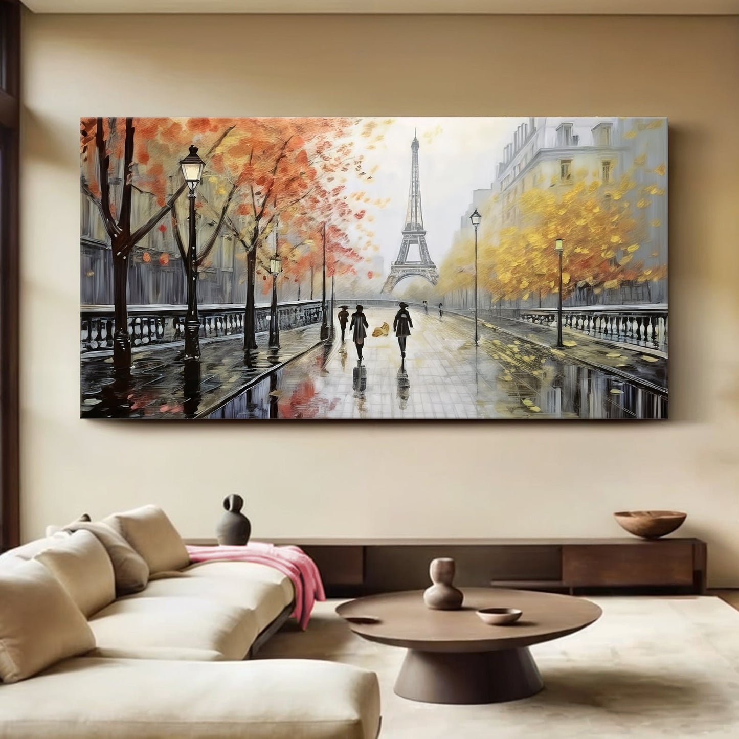 Parisian Rain Cityscape Wall Art