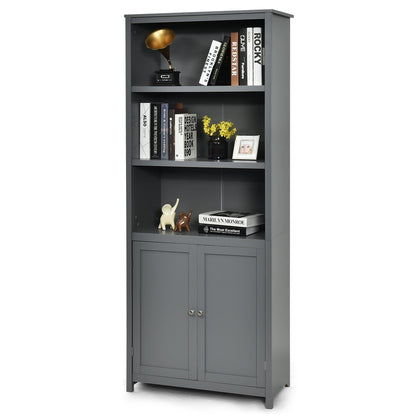 Bookcase Shelving Storage Wooden Cabinet Unit Standing Display Bookcase with Doors