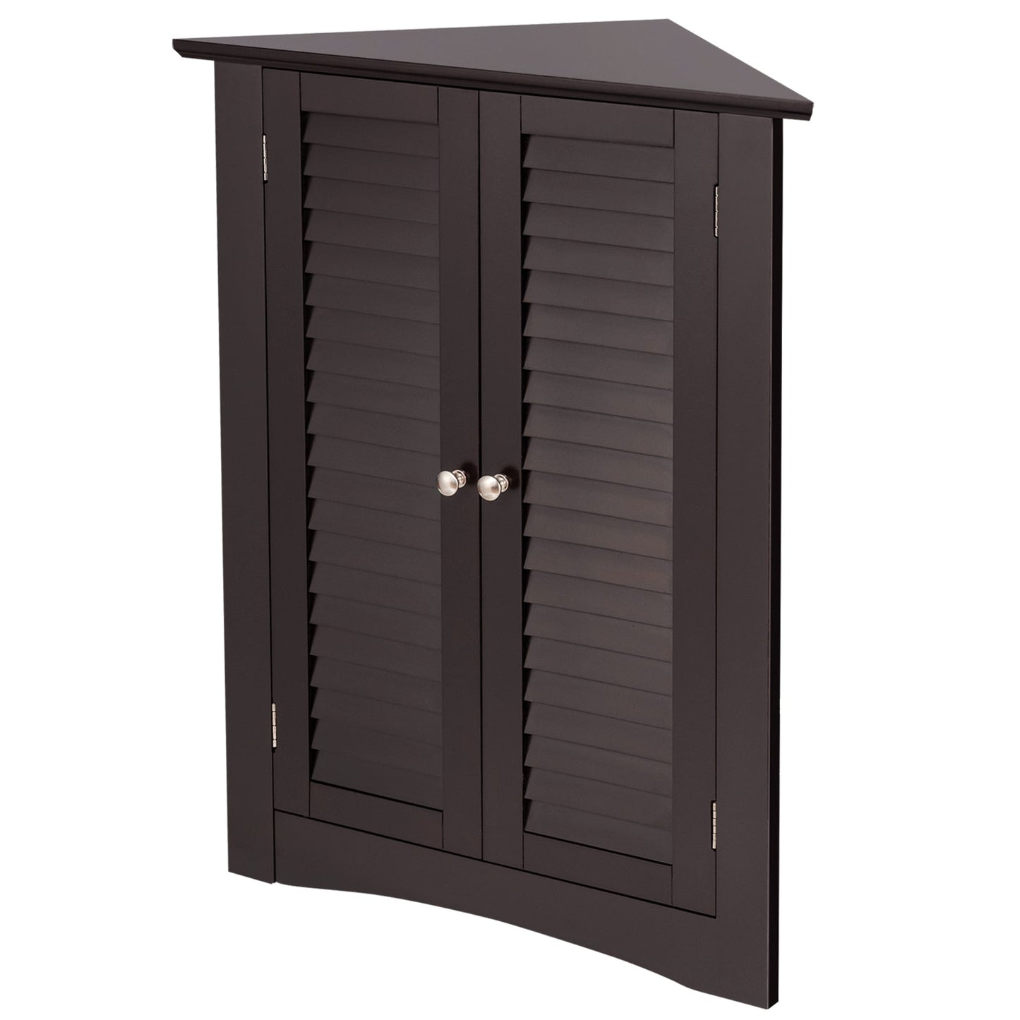 Bathroom Corner Storage Freestanding Floor Cabinet with Shutter Door