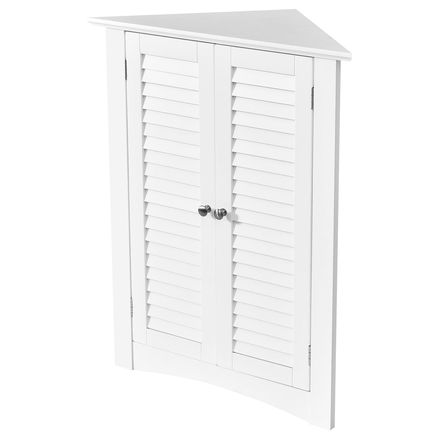 Bathroom Corner Storage Freestanding Floor Cabinet with Shutter Door