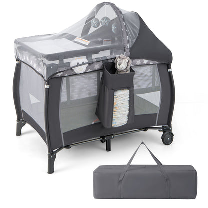Portable Baby Nursery Center 4-in-1 Portable Travel Crib