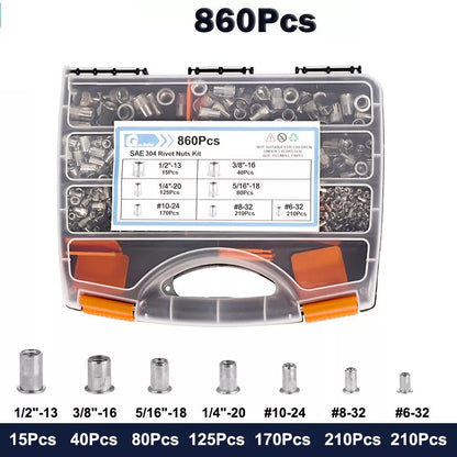 860Pcs Rivet Nut Tool Kit