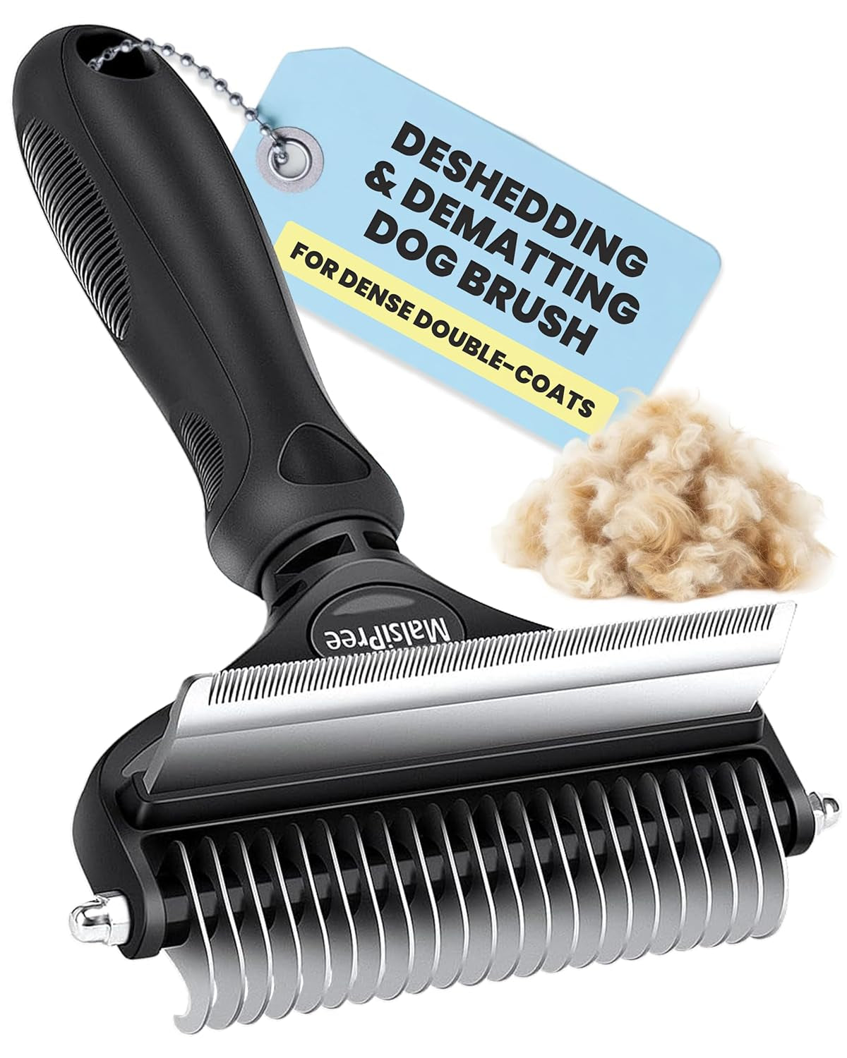 2-in-1 Dog & Long Hair Cat Deshedding Brush Undercoat Rake Dematting Tool