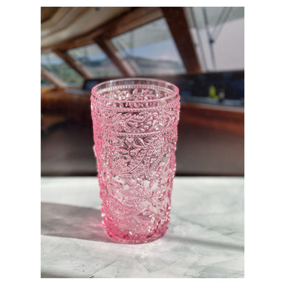 Paisley Acrylic Glasses Drinking Set of 4 Hi Ball (17oz)