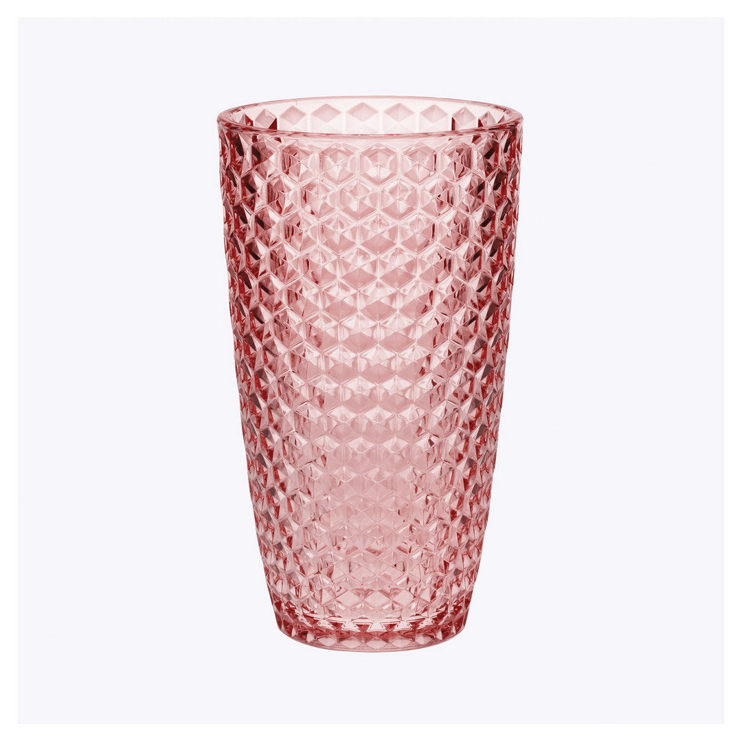 Diamond Cut Acrylic Glasses Drinking Set of 4 - 19oz