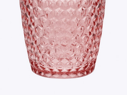Diamond Cut Acrylic Glasses Drinking Set of 4 - 19oz