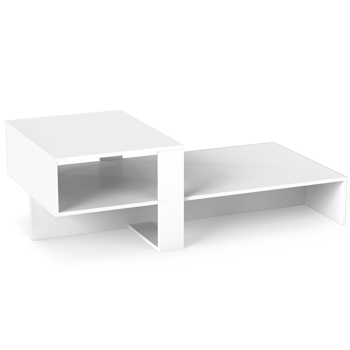 2-Tier Coffee Table with Open Storage Shelf