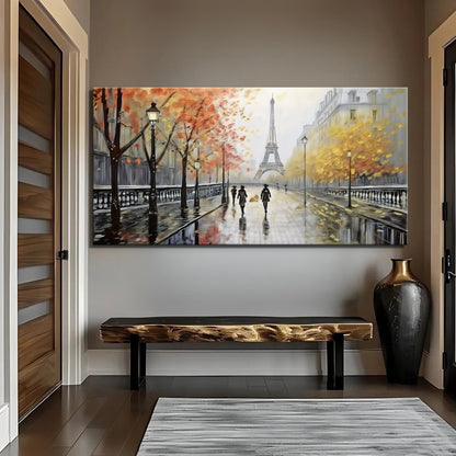 Parisian Rain Cityscape Wall Art