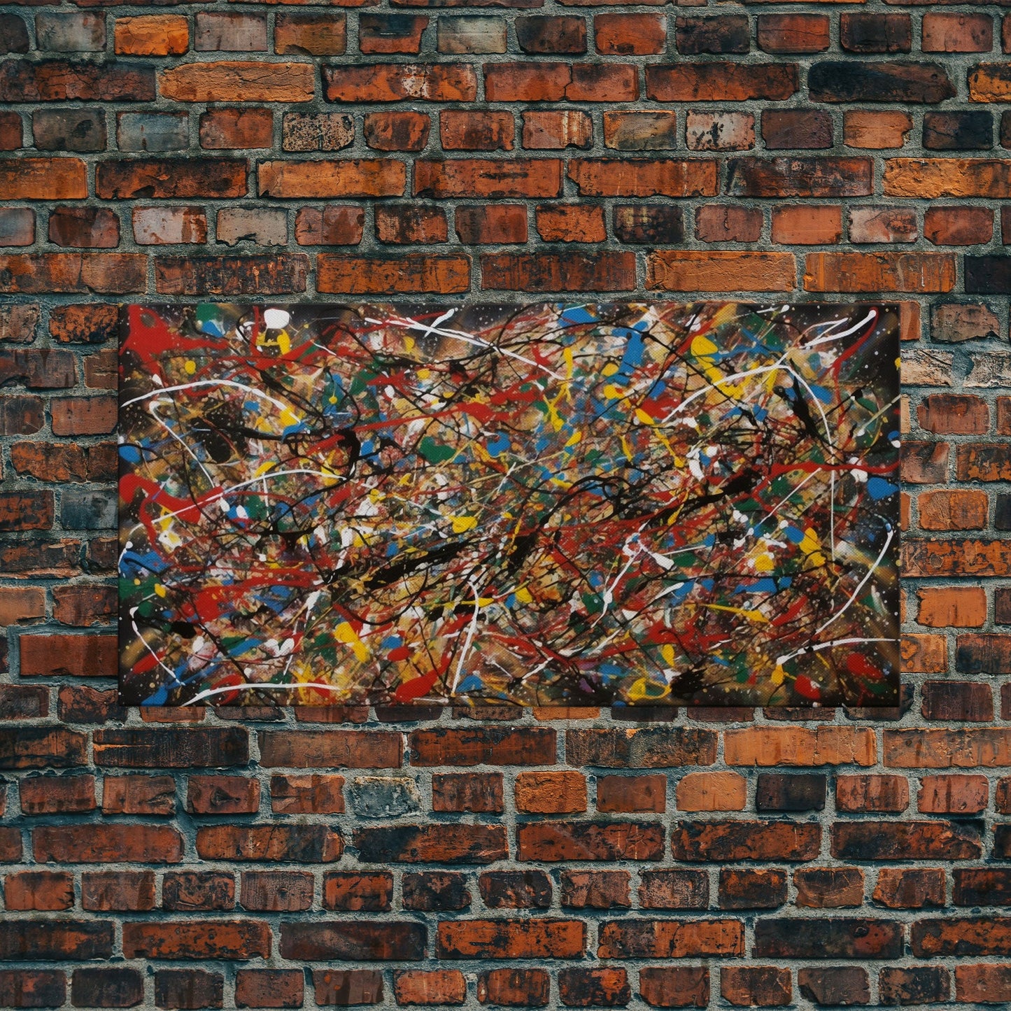 Jackson pollock Style Canvas Print Jackson Pollock Style Abstract Painting on Canvas, Drip Painting Home Decor Graffiti Art Hanging Artwork