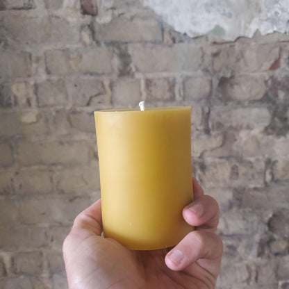 3-Inch Wide Beeswax Pillar Candles