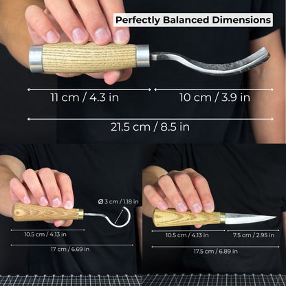 3-Piece Spoon Carving Tool Set