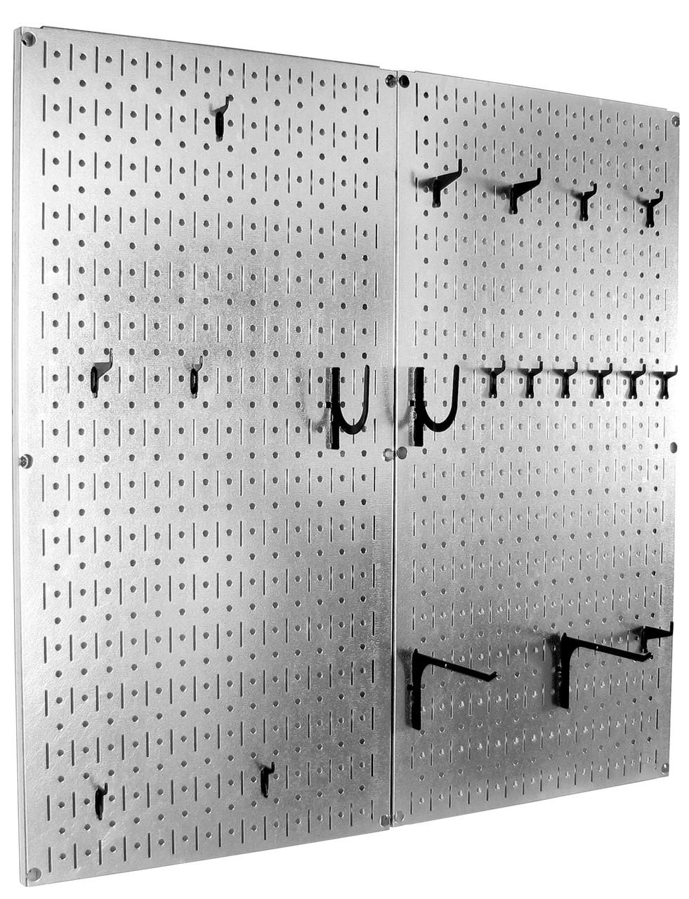 Metal Pegboard Tool Organizer Starter Kit - Metallic Pegboard with Hooks