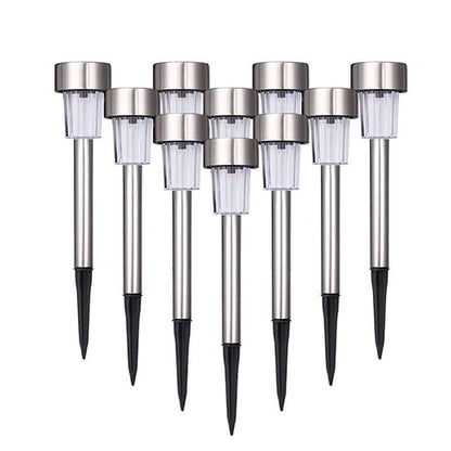 Garden Premium LED Solar Luxury Stainless Steel Lights For Yard Pathway Walkway More Pieces Outdoor
