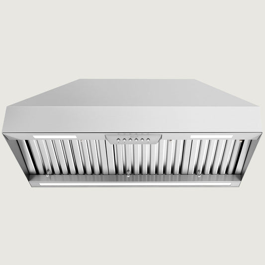 Nauxus 36 Inch Range Hood Insert, 600 CFM High Power Kitchen Vent with 4 Speeds Ultra-Quiet Operation, Dimmable LED Lighting Dishwasher Safe Filtration System , NX-19IS-36