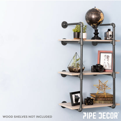 3 -Tier Wall Mounted Shelf By PIPE DECOR