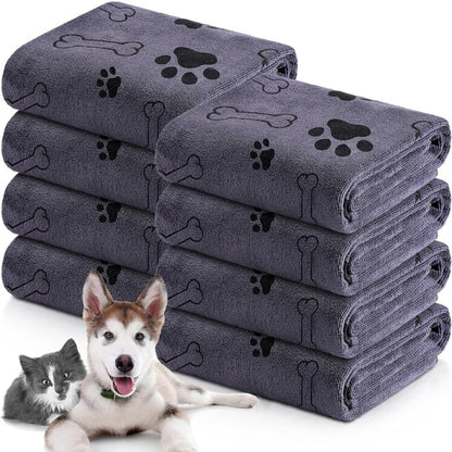 Pet bath towel quick drying and absorbent for dogs and cats bath towel soft and quick drying pet supplies