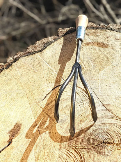 3 Tine Cultivator, Hand Forged Garden Tool, Lifetime Guarantee