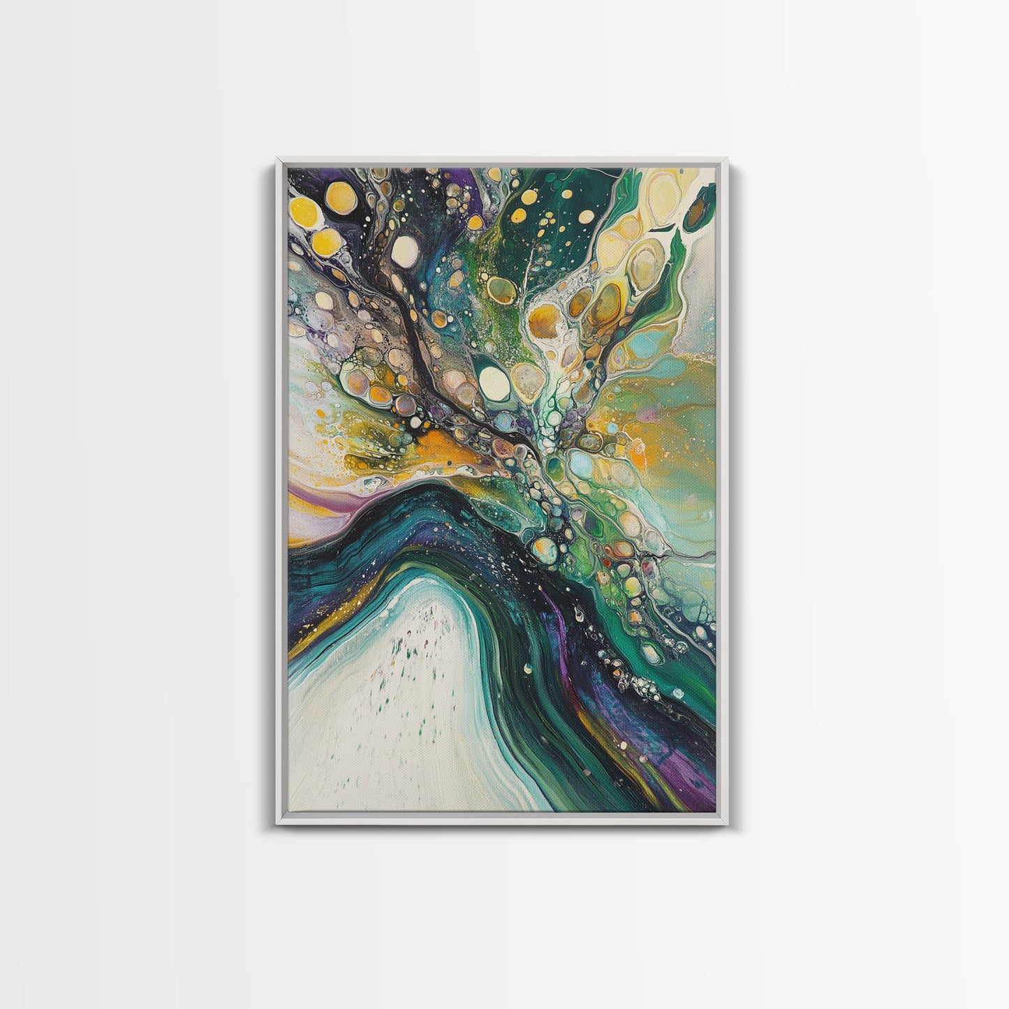 Abstract Swirling Colors Canvas Print Modern Fluid Art, Boho Home Decor, Living Room Accent, Unique Gift, Office Wall Art