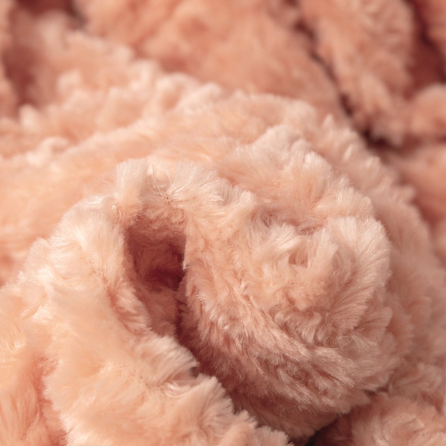 DaDa Bedding Coral Peach Rose Faux Fur Sherpa Throw Blanket