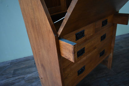 Mission Solid Oak Secretary Desk - Michaels Cherry