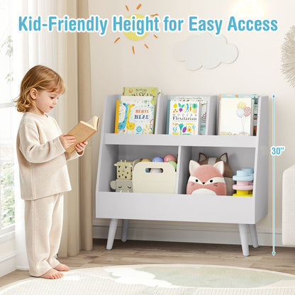 Kids Bookshelf and Toy Organizer 5-Cube Storage Unit